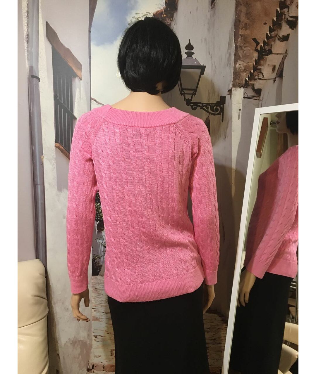 RALPH LAUREN Розовый хлопковый джемпер / свитер, фото 4