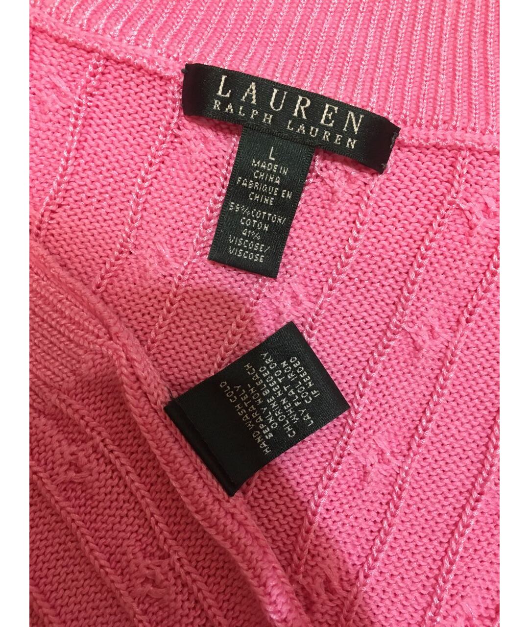 RALPH LAUREN Розовый хлопковый джемпер / свитер, фото 6