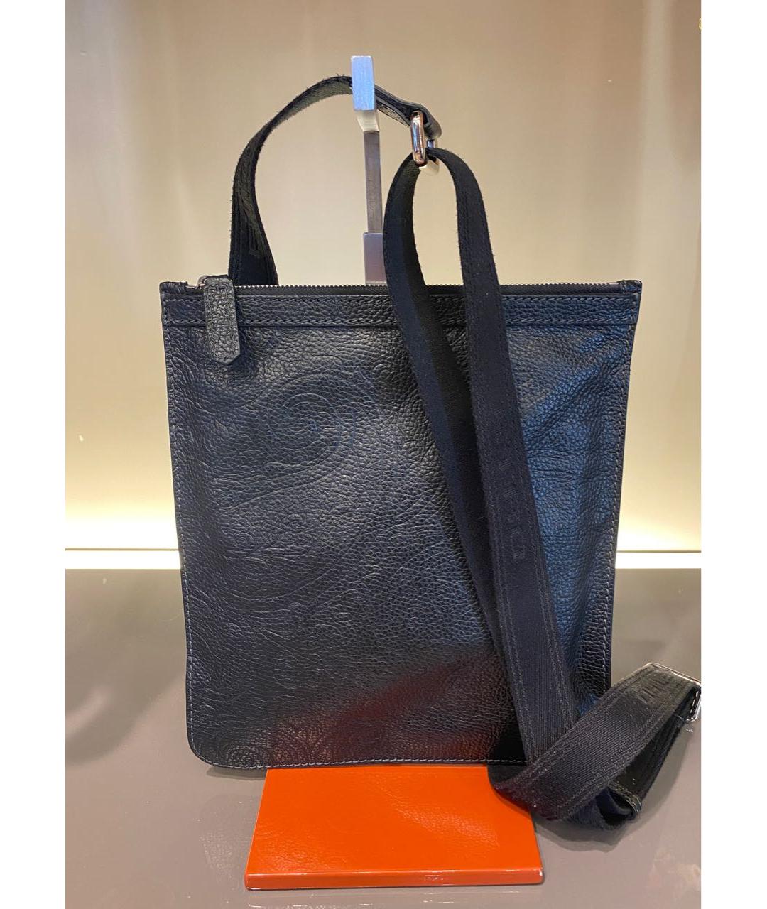 ETRO Черная кожаная сумка на плечо, фото 3