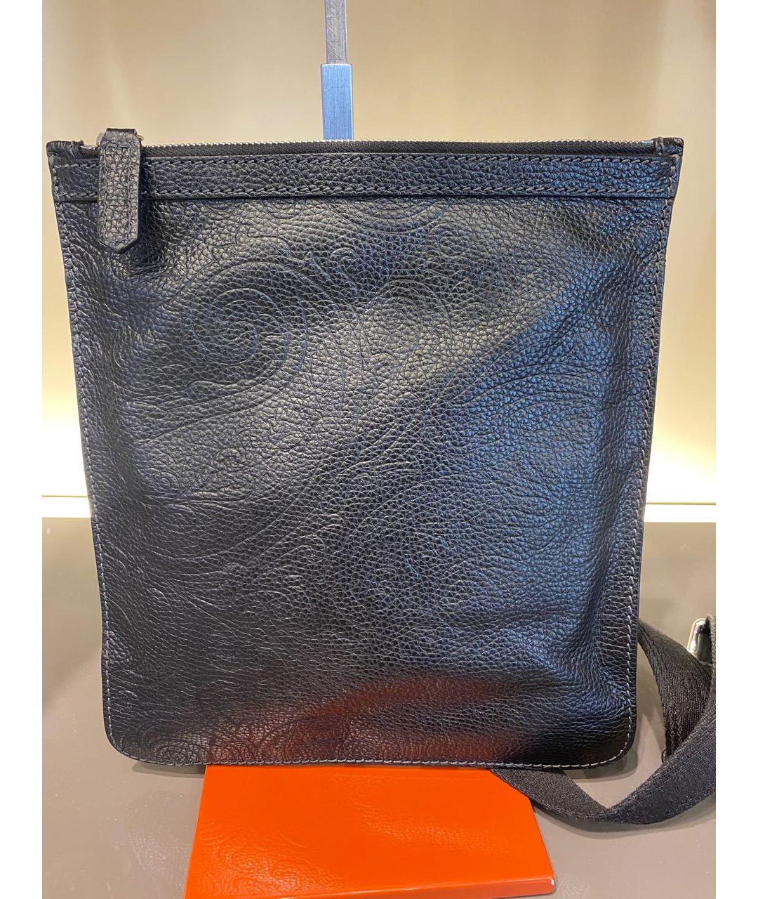 ETRO Черная кожаная сумка на плечо, фото 4