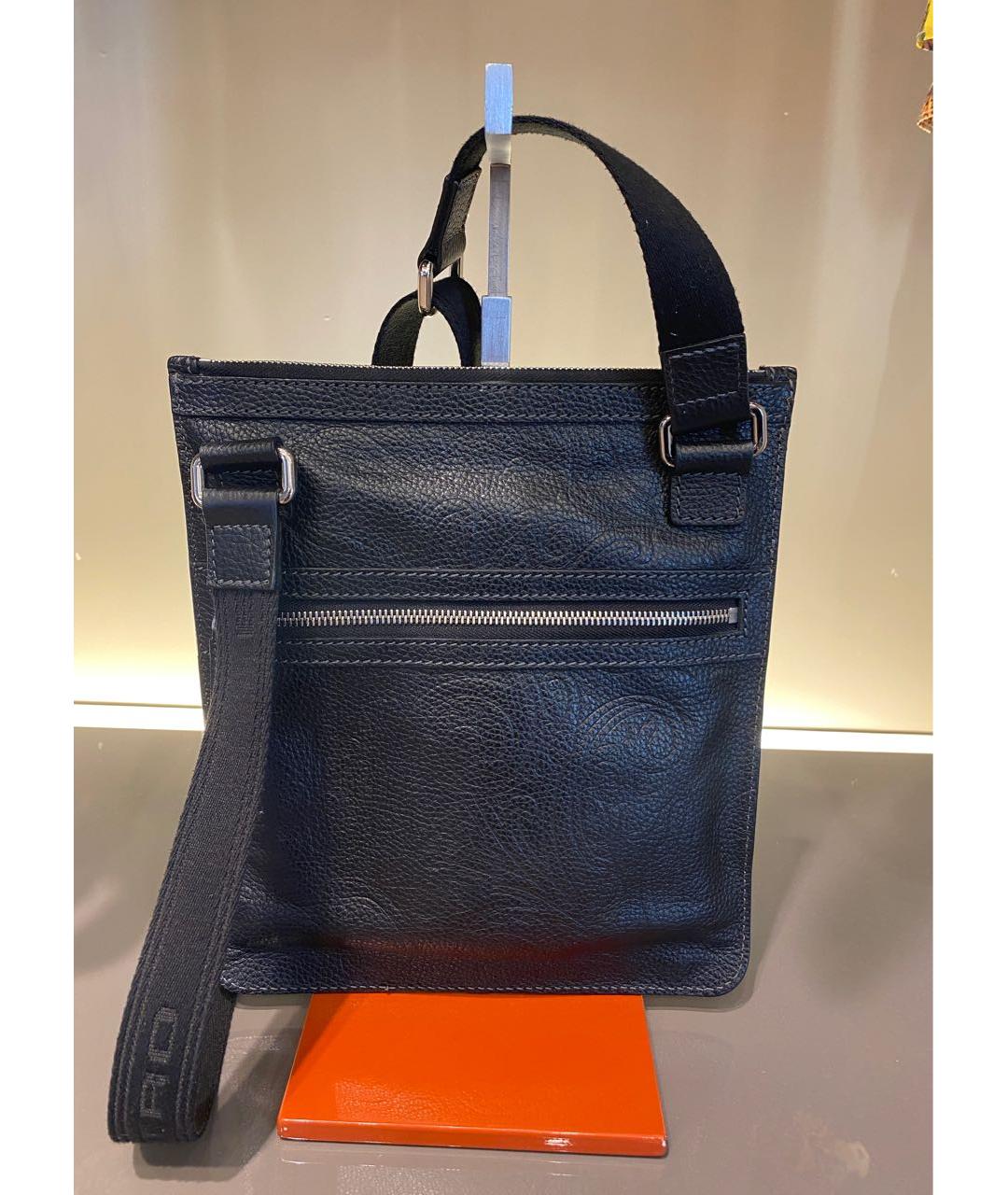 ETRO Черная кожаная сумка на плечо, фото 7