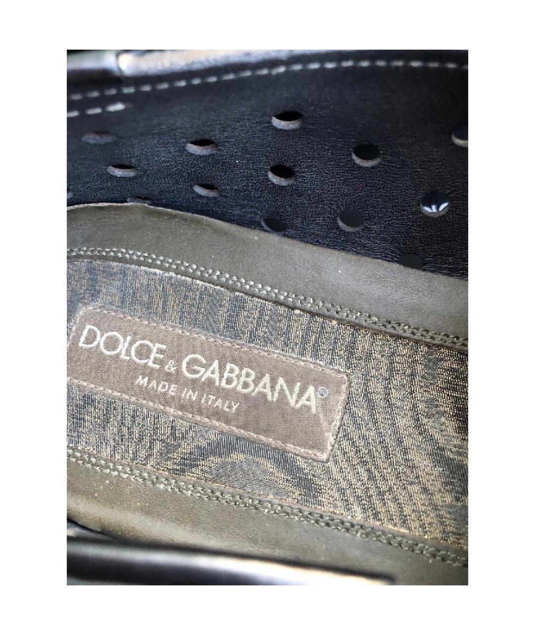 DOLCE&GABBANA Коричневые кожаные туфли, фото 6