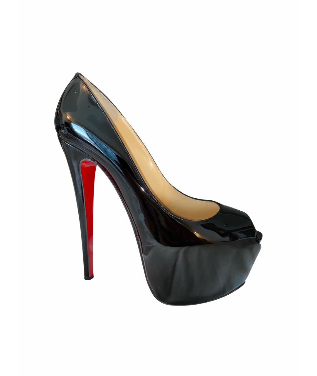 CHRISTIAN LOUBOUTIN Черные туфли из лакированной кожи, фото 1