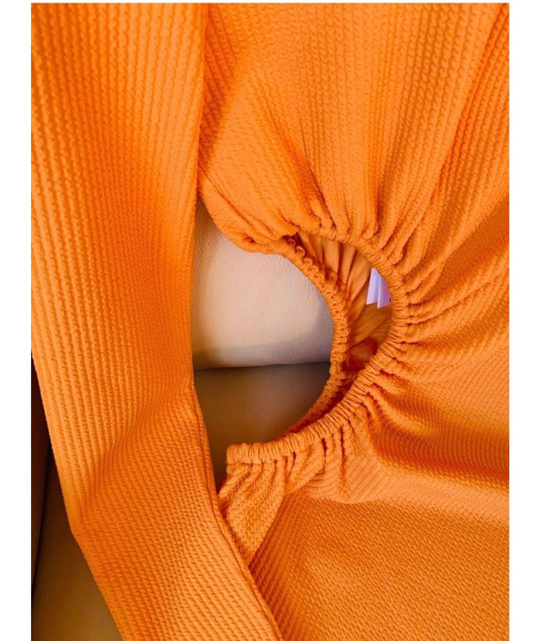 ROTATE Оранжевое полиэстеровое коктейльное платье, фото 4
