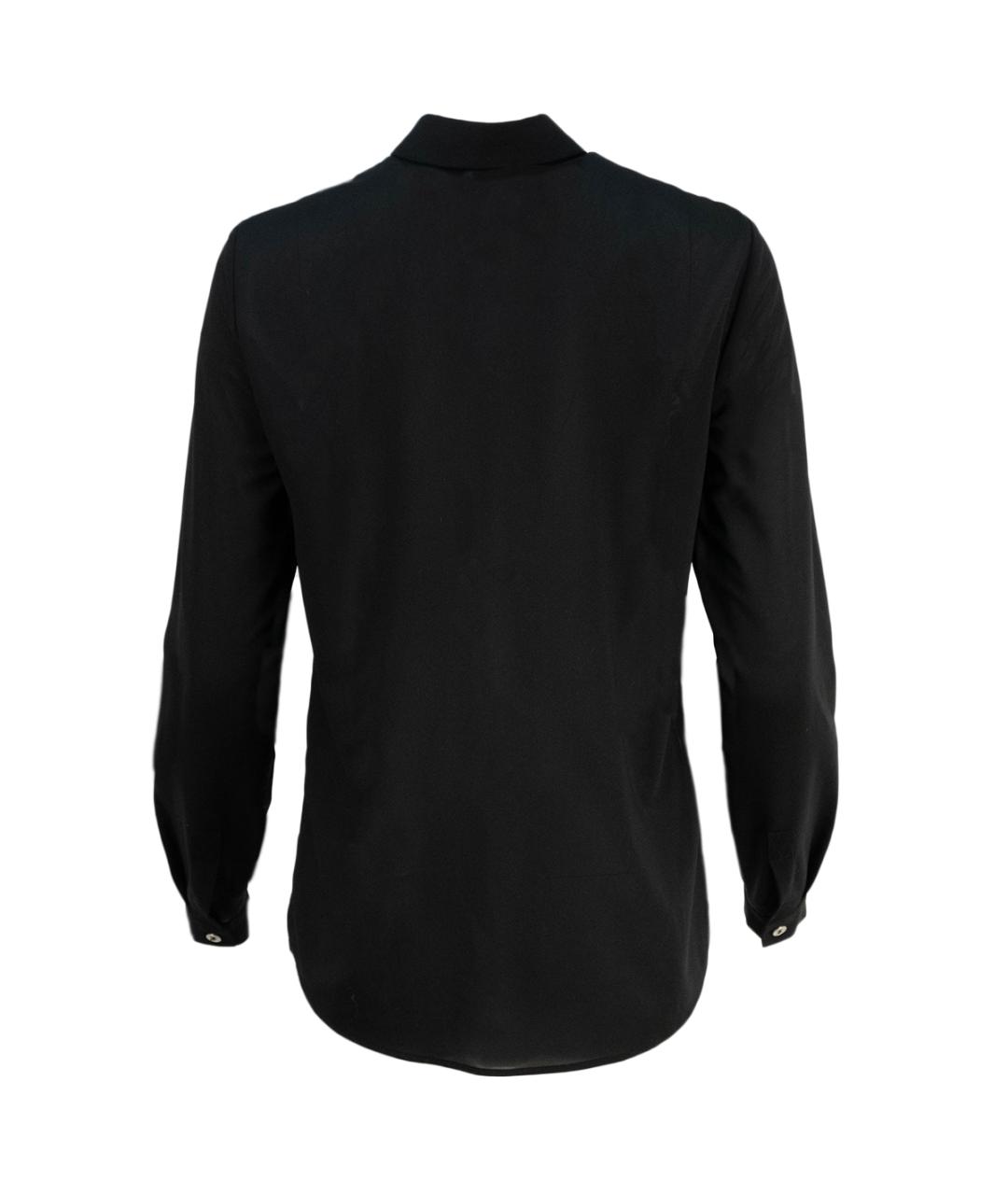 VERSACE JEANS COUTURE Черная шелковая блузы, фото 2