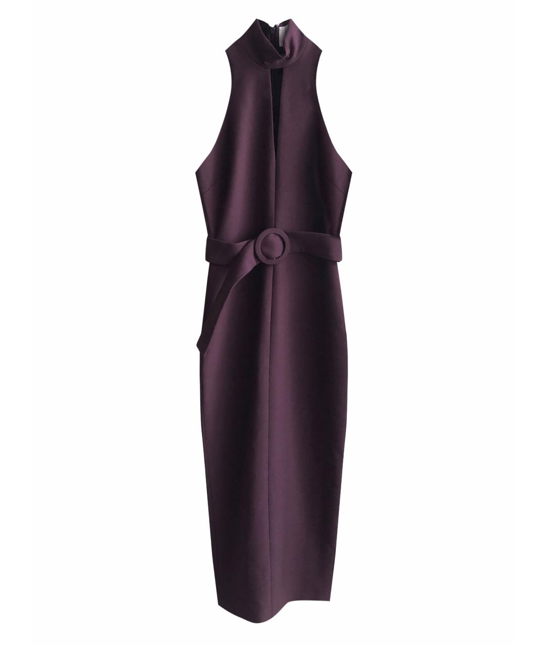 CINQ A SEPT Бордовое полиэстеровое коктейльное платье, фото 1