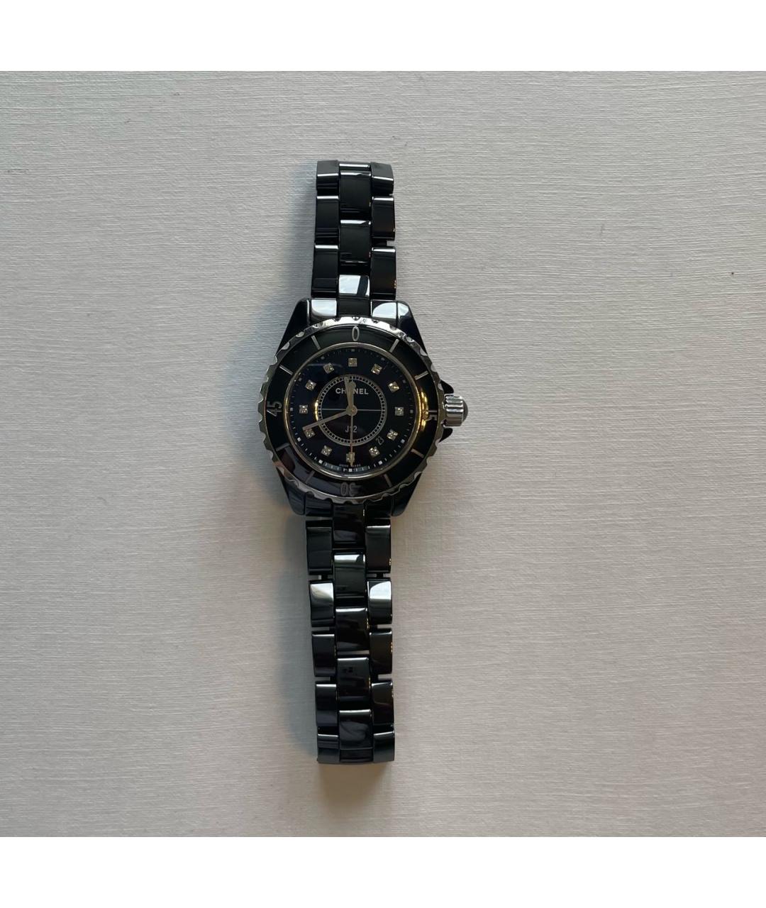CHANEL PRE-OWNED Черные часы, фото 6