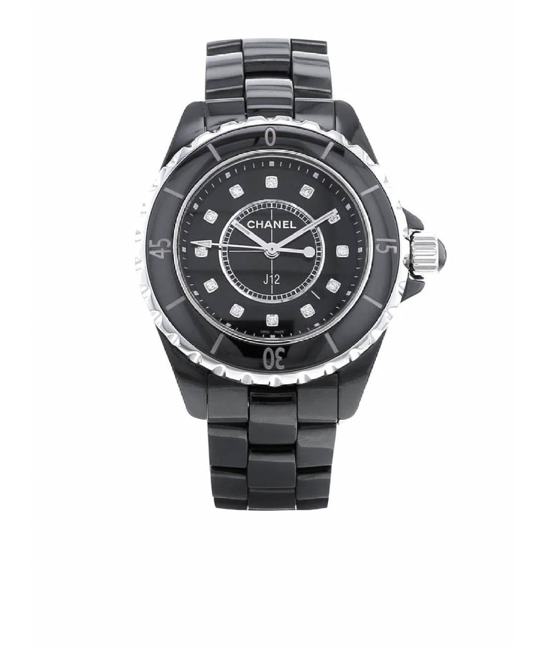 CHANEL PRE-OWNED Черные часы, фото 1