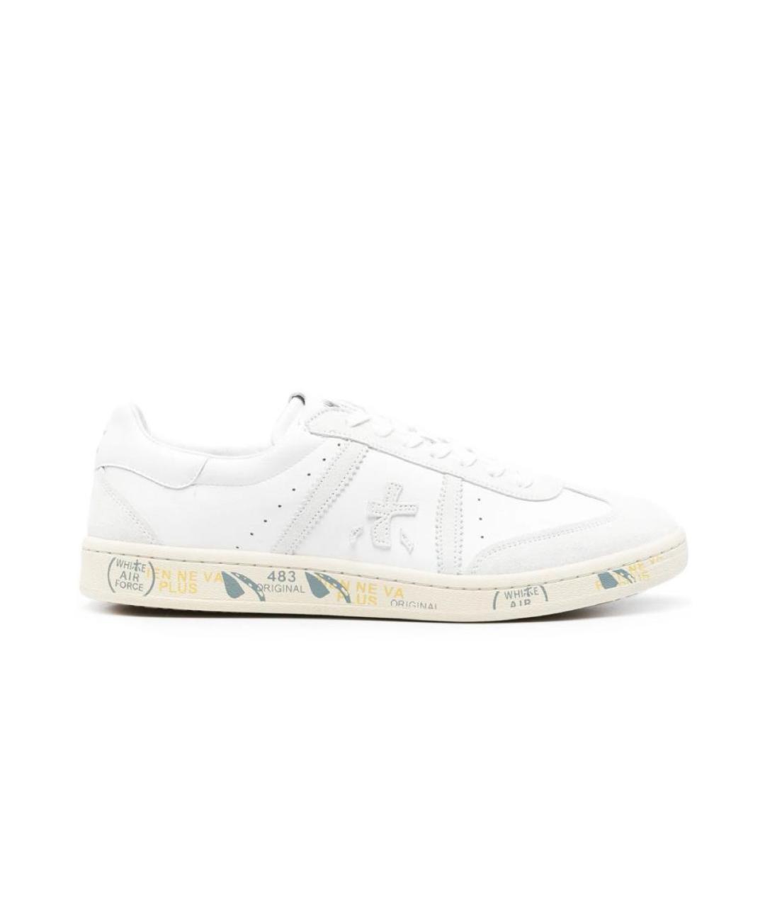 PREMIATA Белые кожаные низкие кроссовки / кеды, фото 8