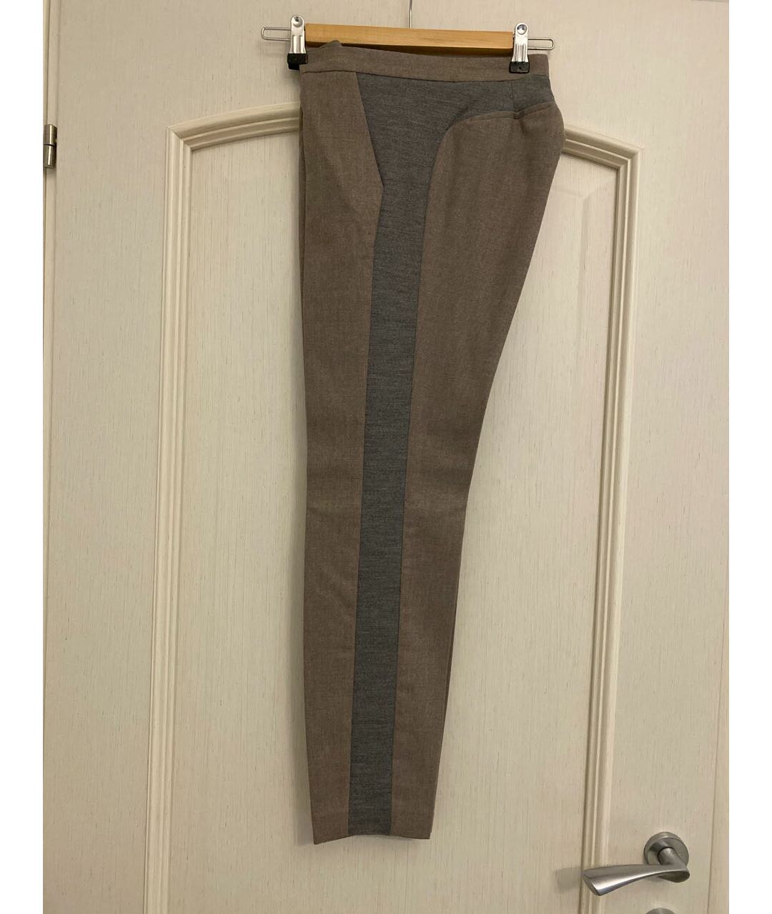 FABIANA FILIPPI Коричневые шерстяные прямые брюки, фото 4