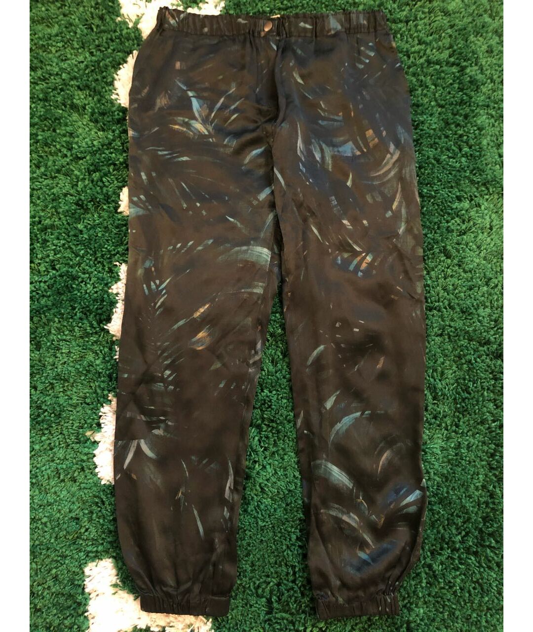 LANVIN Зеленые шелковые прямые брюки, фото 7