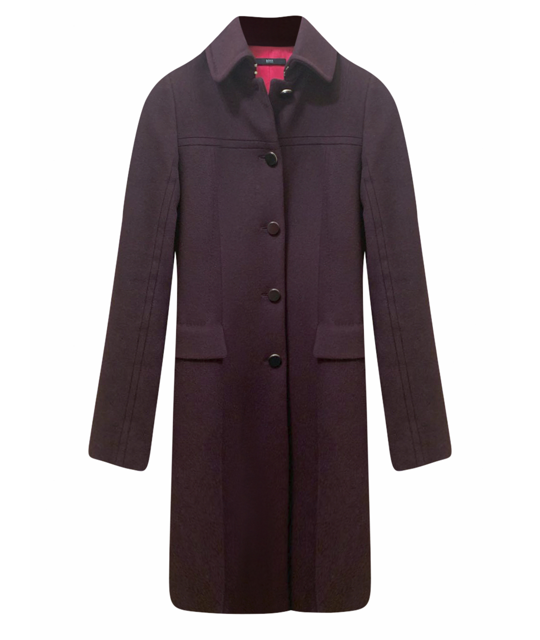 HUGO BOSS Бордовое кашемировое пальто, фото 1