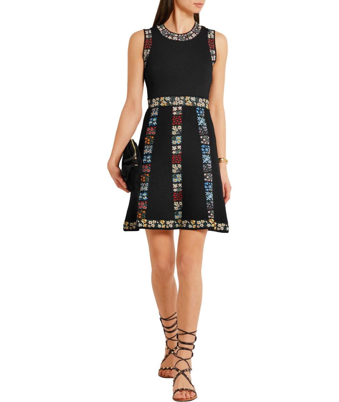 VALENTINO Черное вискозное коктейльное платье, фото 4