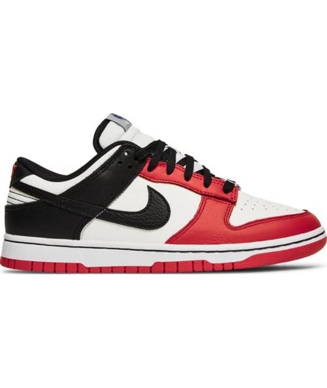 NIKE Красные кожаные низкие кроссовки / кеды, фото 7