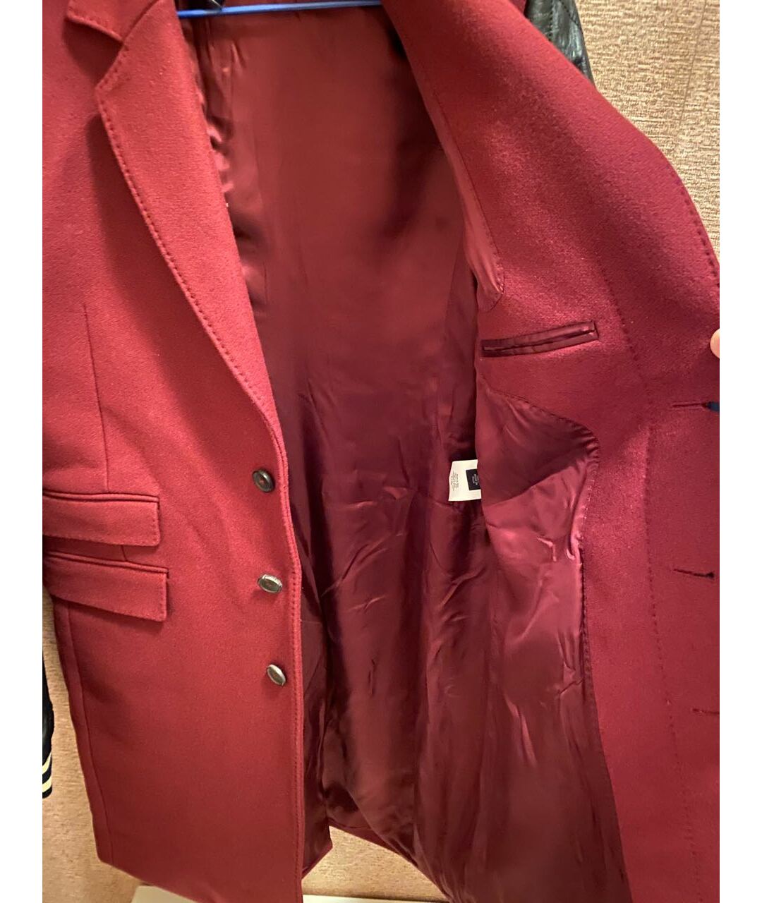 HILFIGER COLLECTION Бордовое шерстяное пальто, фото 6