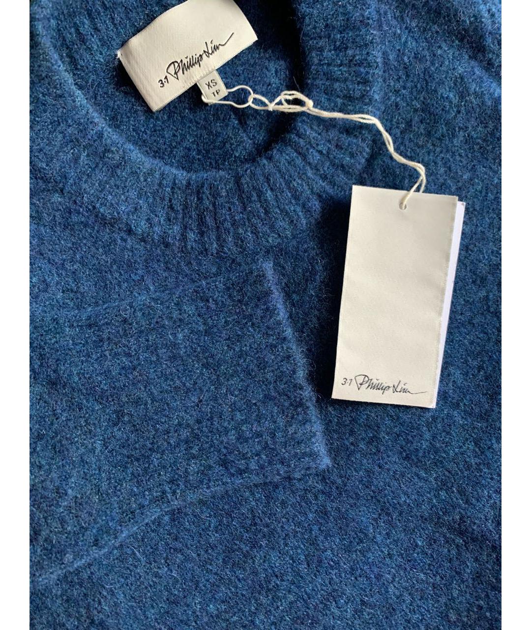 3.1 PHILLIP LIM Синий шерстяной джемпер / свитер, фото 4