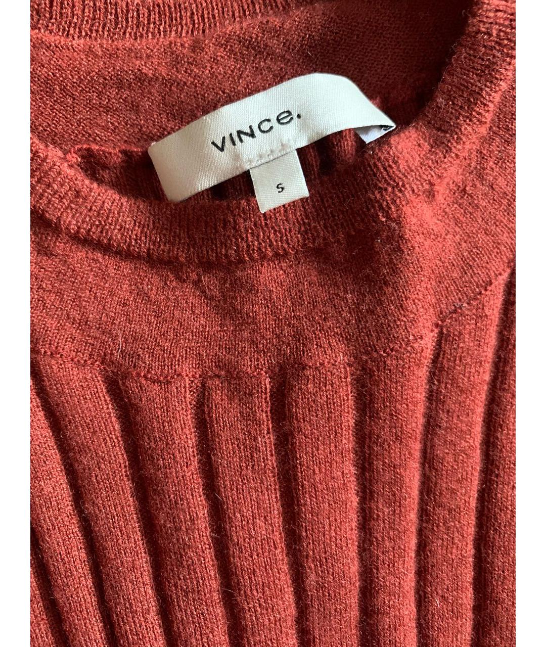 VINCE Оранжевый кашемировый джемпер / свитер, фото 3