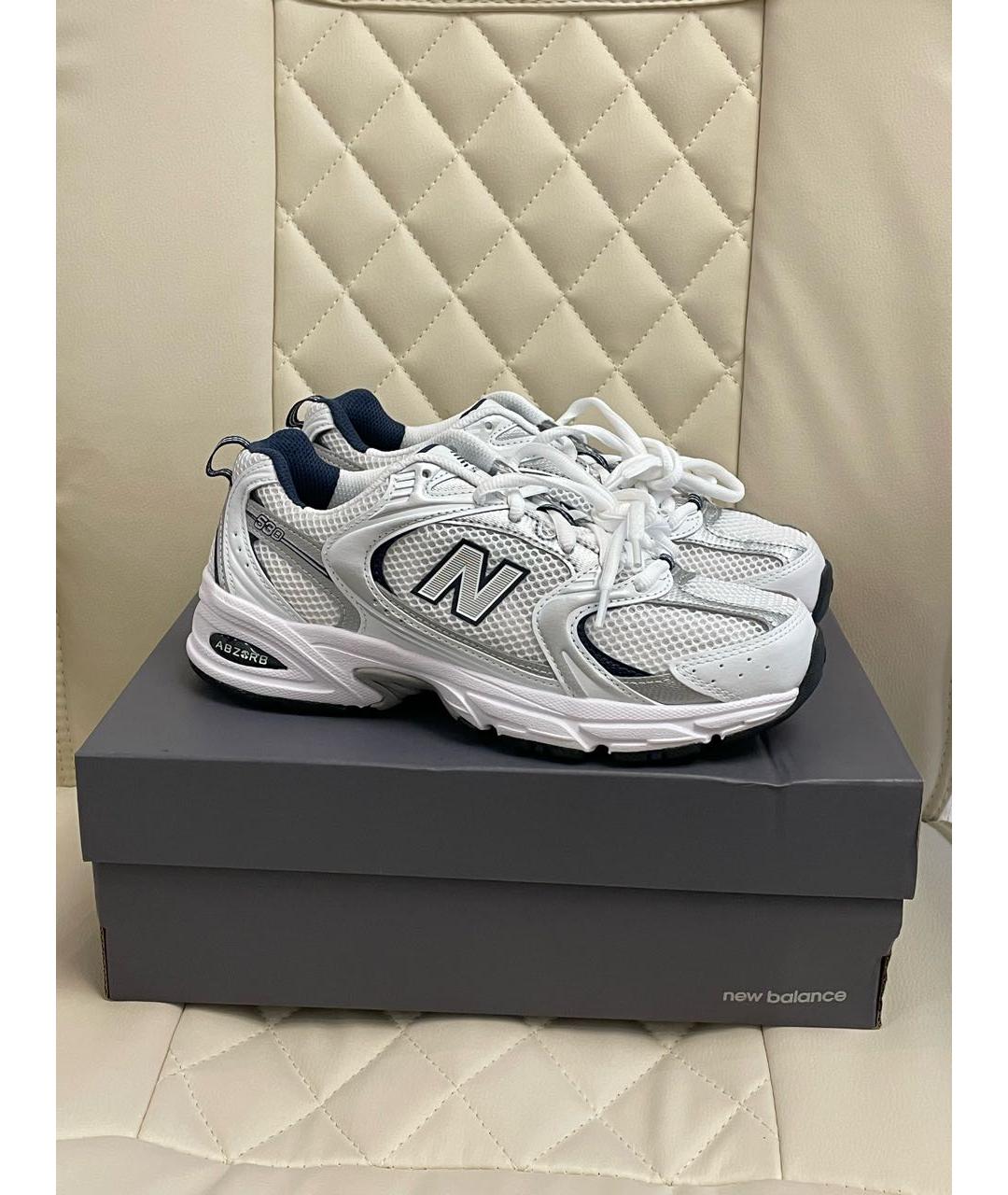 NEW BALANCE Белые текстильные низкие кроссовки / кеды, фото 7