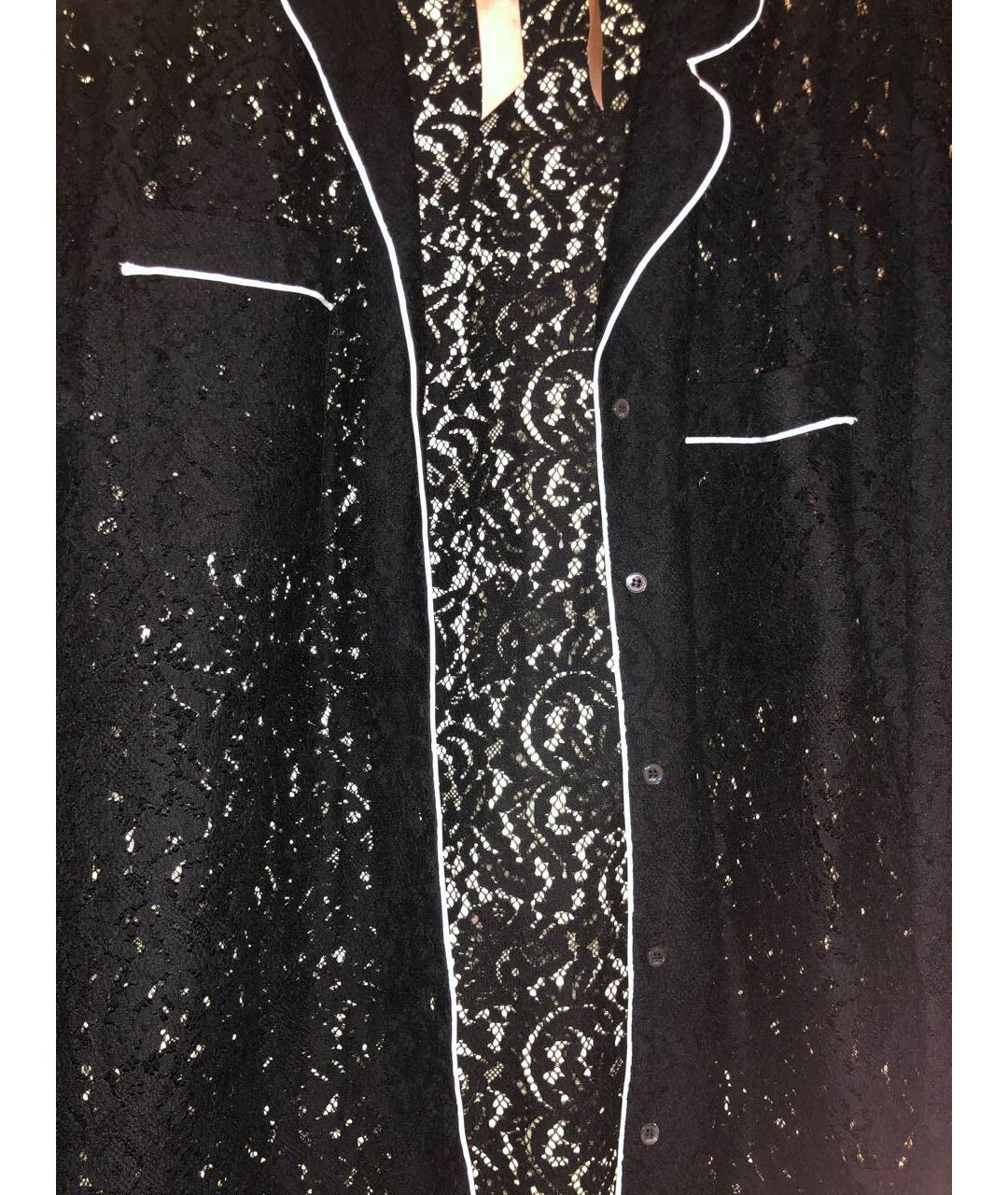 NO. 21 Черная кружевная рубашка, фото 3