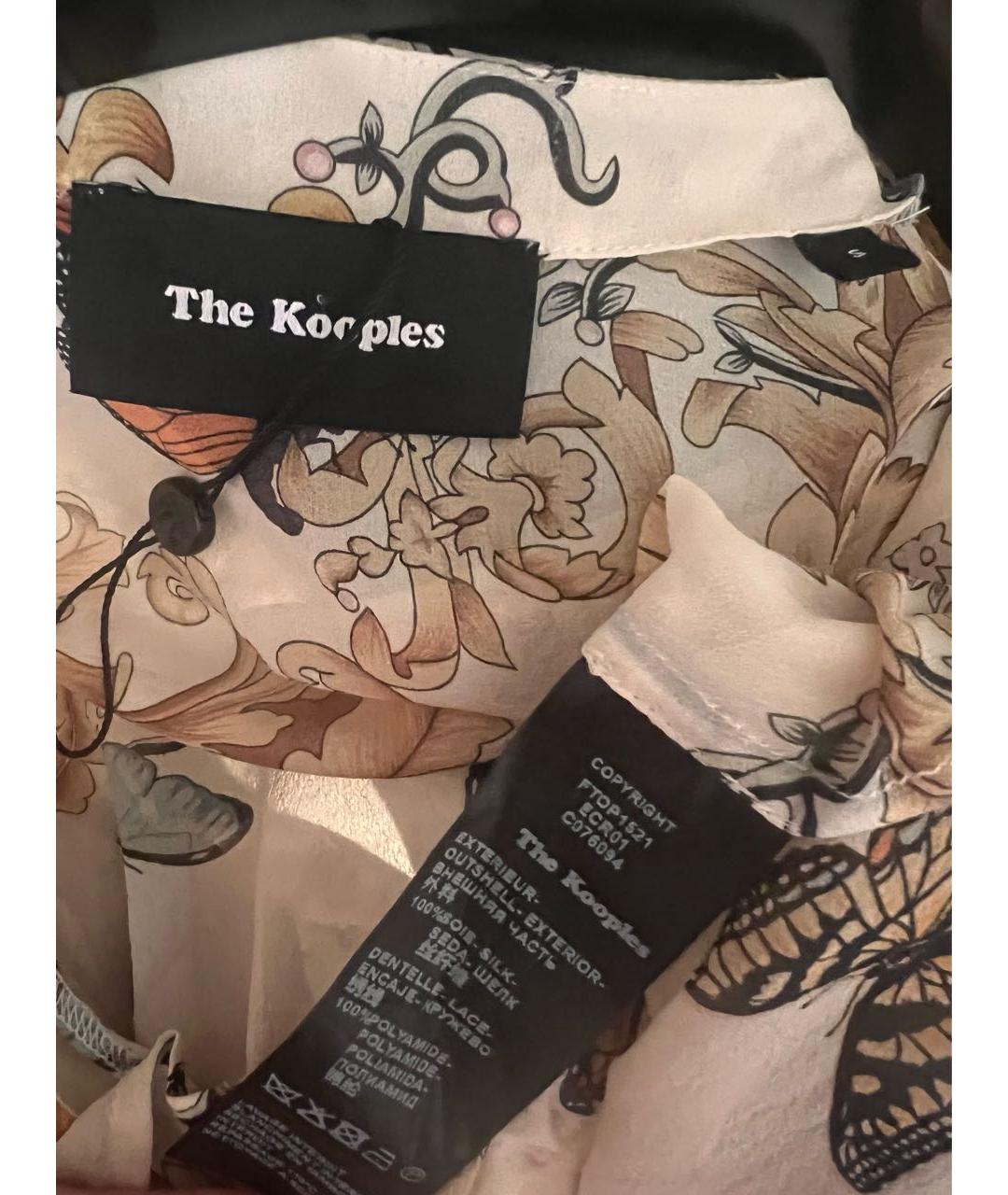 THE KOOPLES Бежевая шелковая блузы, фото 3