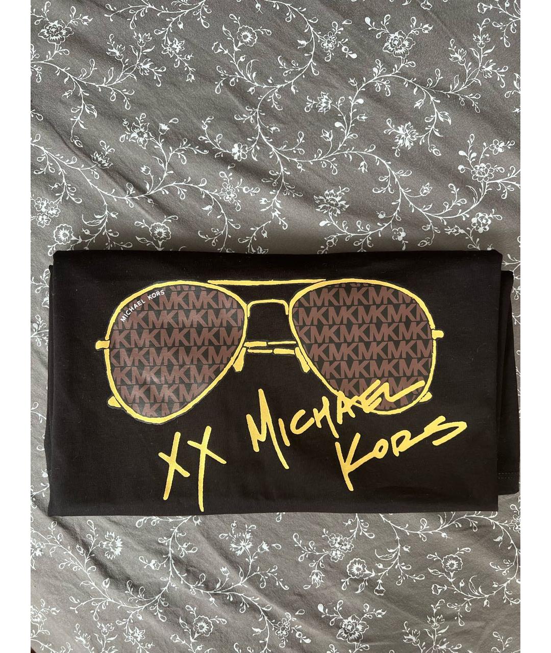 MICHAEL MICHAEL KORS Черная хлопковая футболка, фото 6