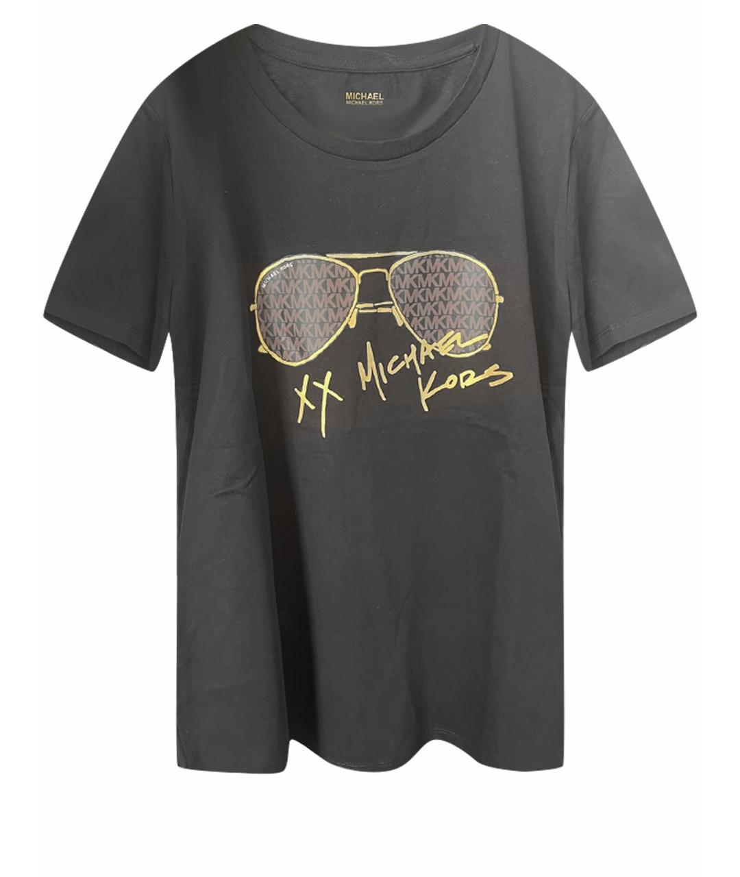 MICHAEL MICHAEL KORS Черная хлопковая футболка, фото 1