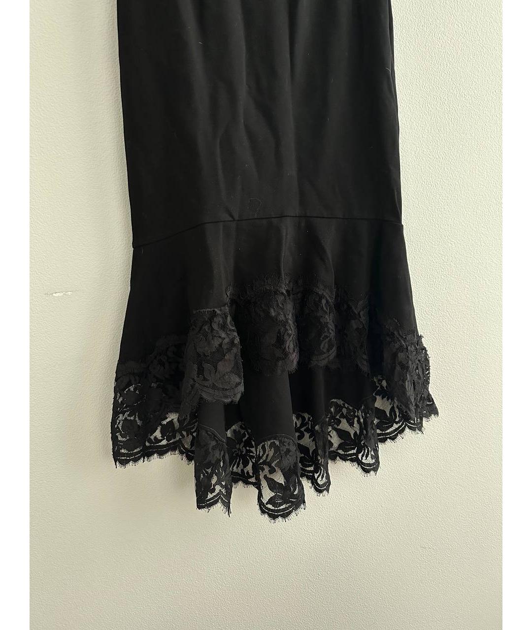 AGENT PROVOCATEUR Черная вискозная юбка миди, фото 2