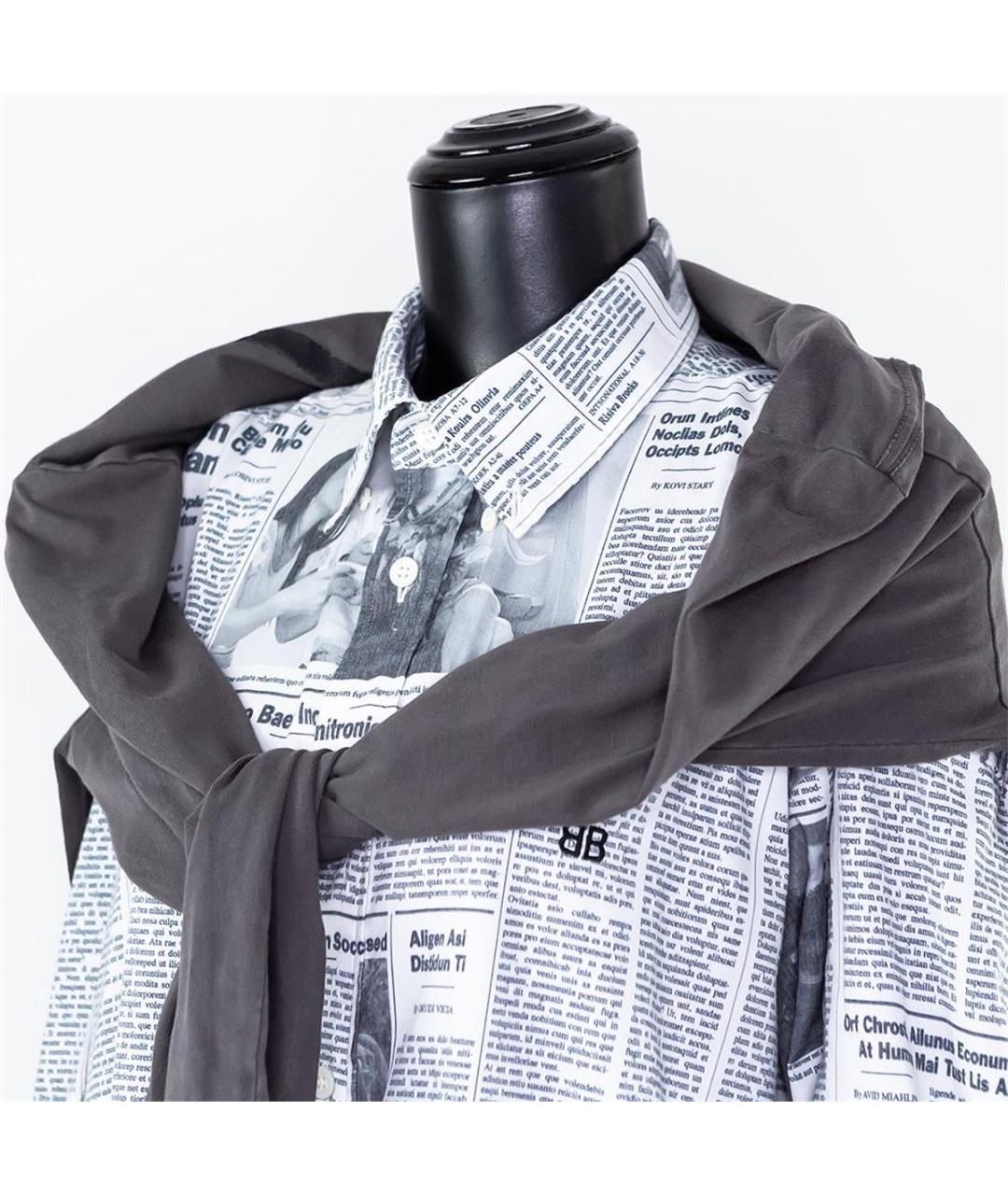 BALENCIAGA Белая хлопковая рубашка, фото 2