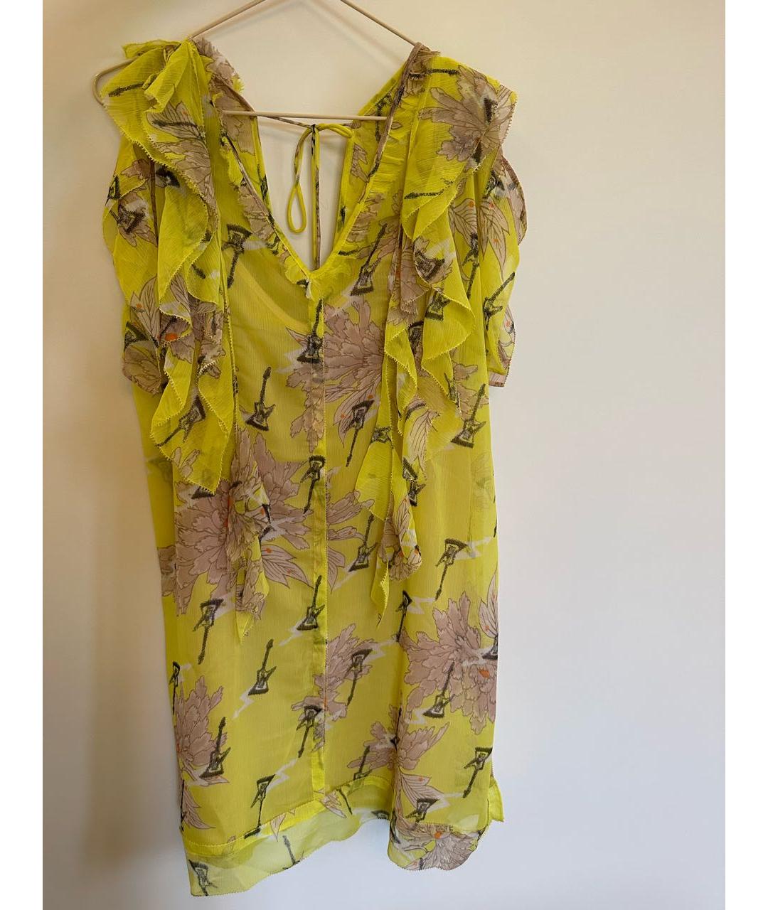 ZADIG & VOLTAIRE Желтое полиэстеровое повседневное платье, фото 4