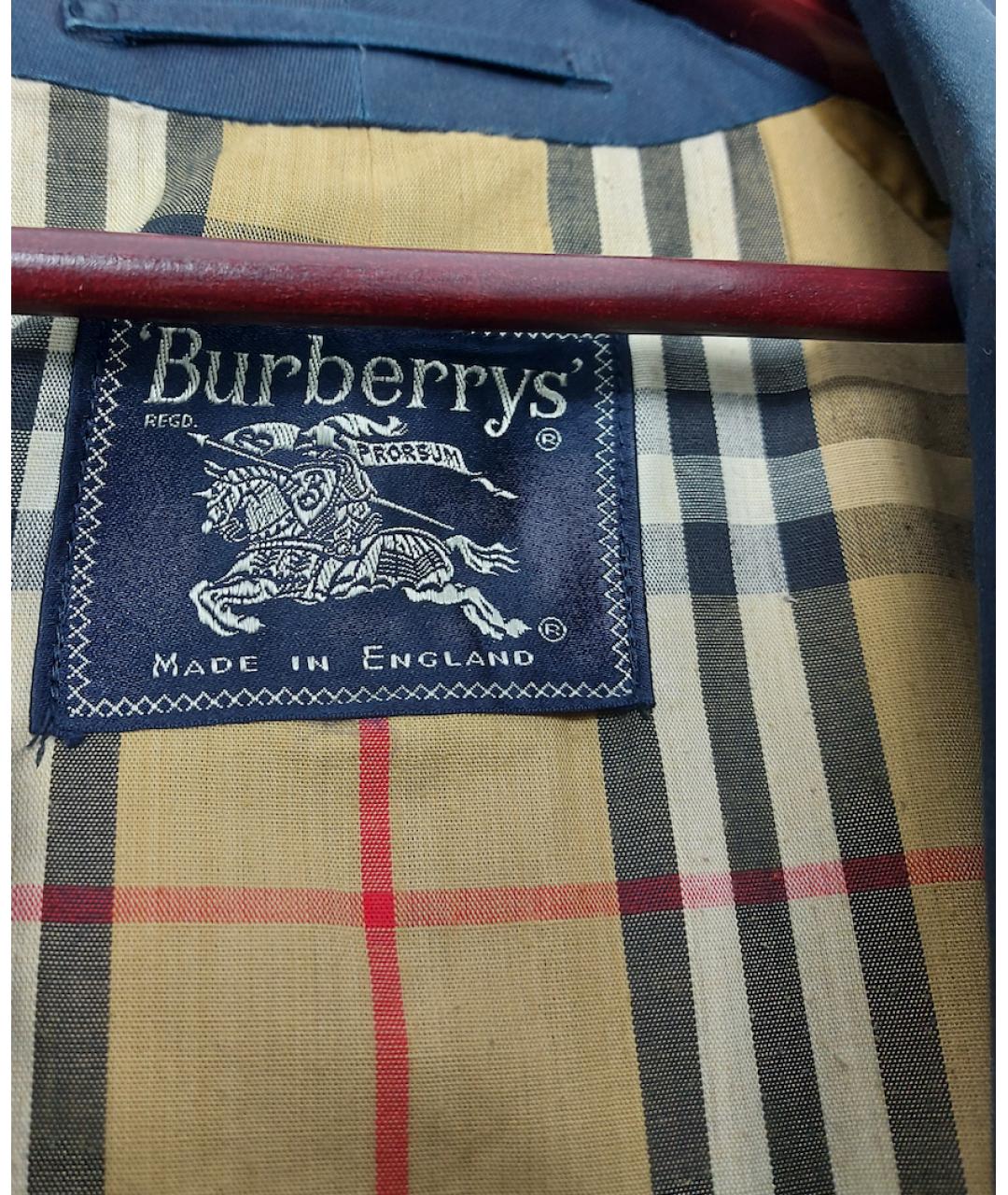 BURBERRY Темно-синий тренч / плащ, фото 2