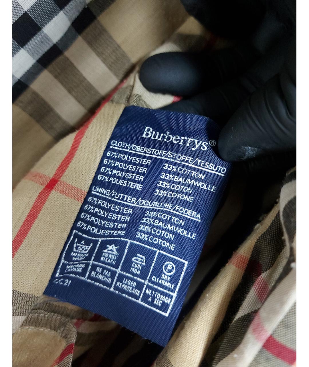 BURBERRY Темно-синий тренч / плащ, фото 6