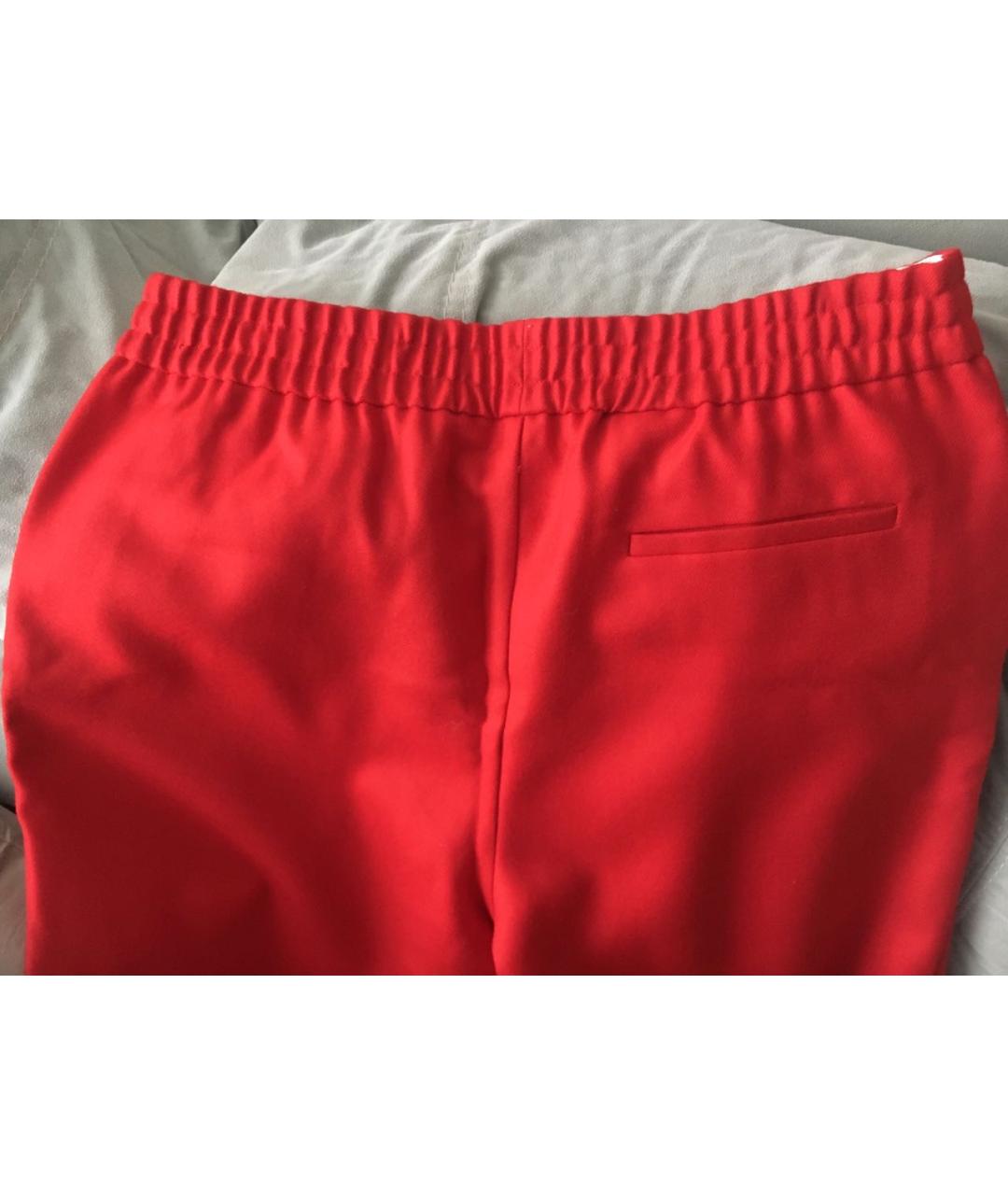 PHILOSOPHY DI LORENZO SERAFINI Красные шерстяные брюки широкие, фото 3
