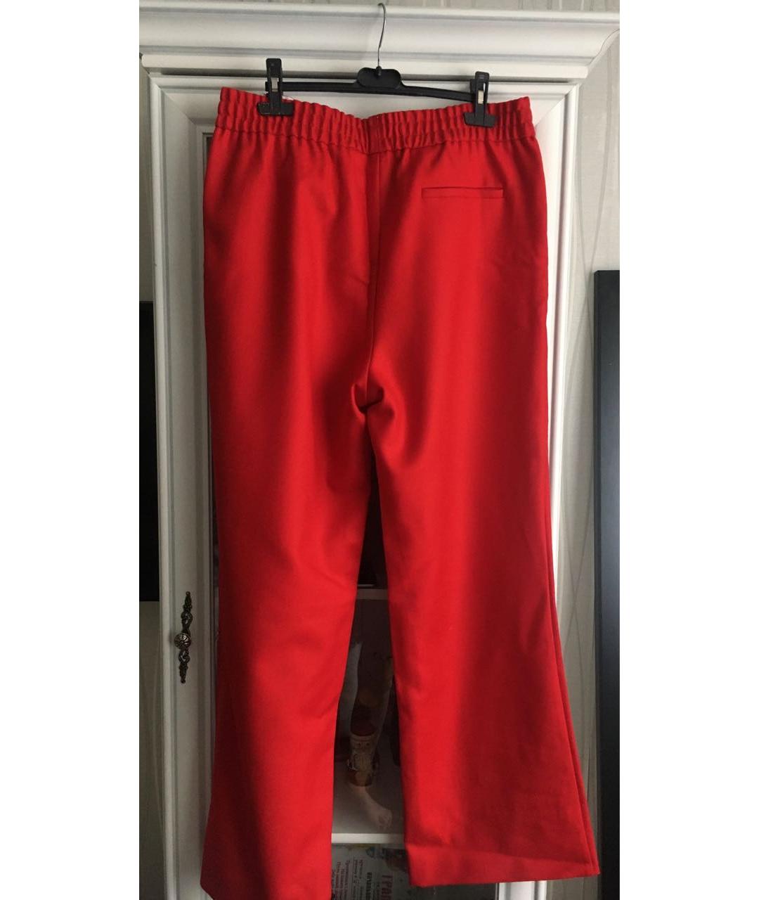 PHILOSOPHY DI LORENZO SERAFINI Красные шерстяные брюки широкие, фото 2