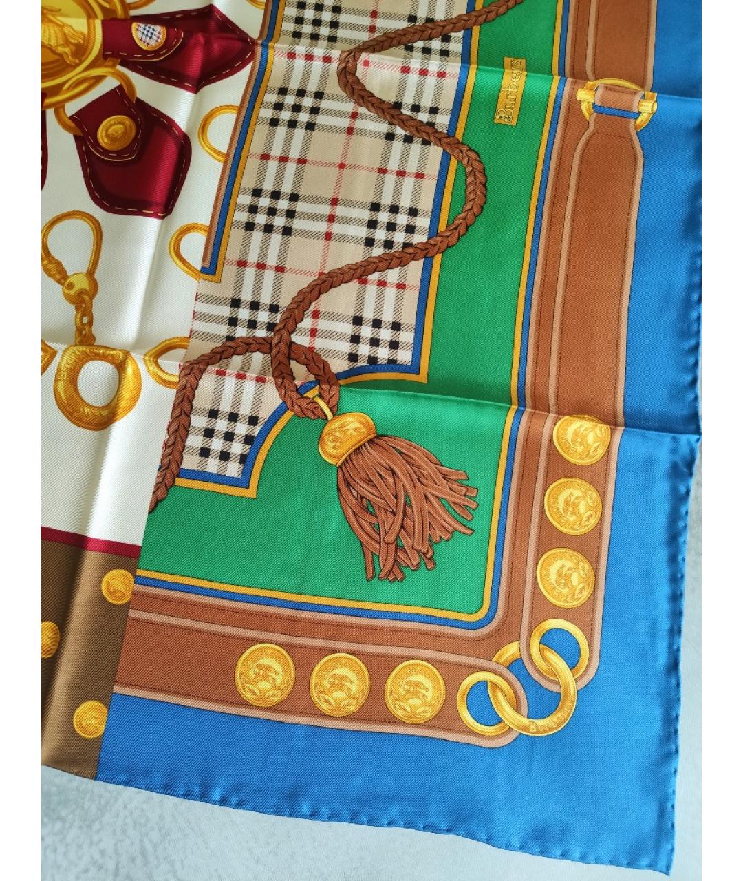 BURBERRY Мульти шелковый платок, фото 4
