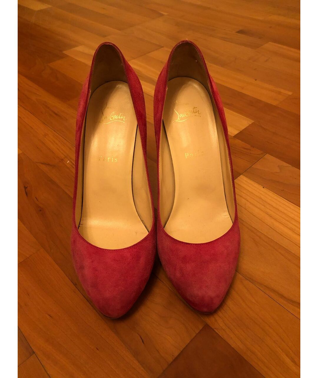 CHRISTIAN LOUBOUTIN Розовые замшевые туфли, фото 2