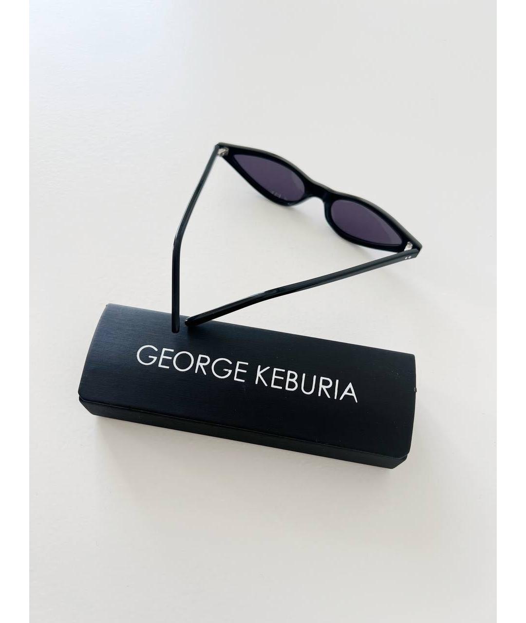 GEORGE KEBURIA Черные пластиковые солнцезащитные очки, фото 8