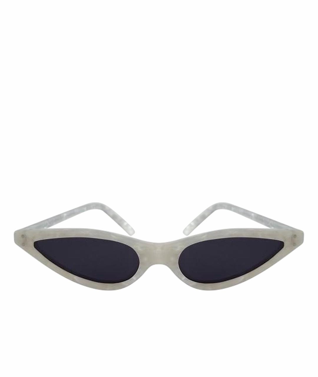 GEORGE KEBURIA Белые пластиковые солнцезащитные очки, фото 1