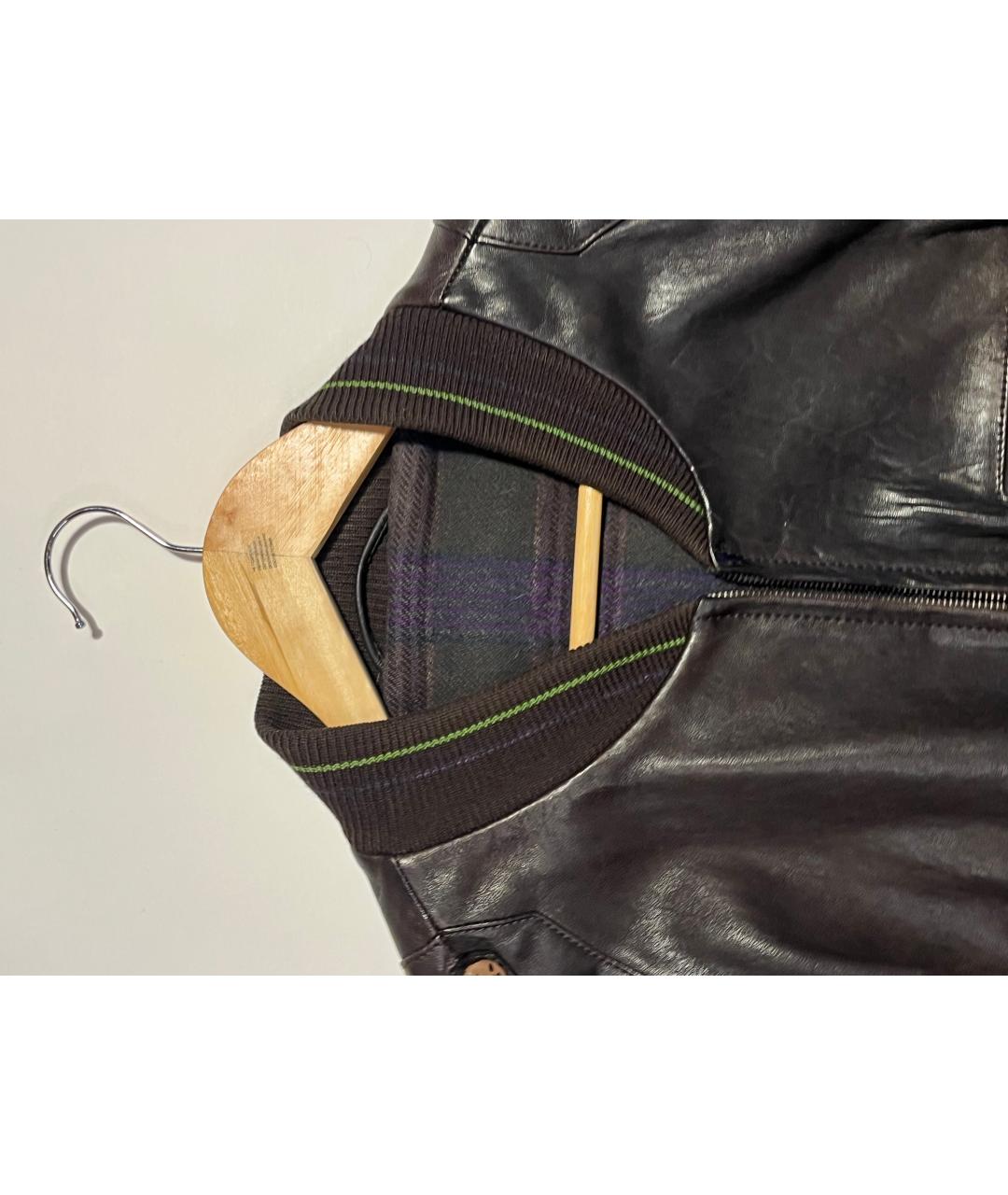 ETRO Коричневая кожаная куртка, фото 3