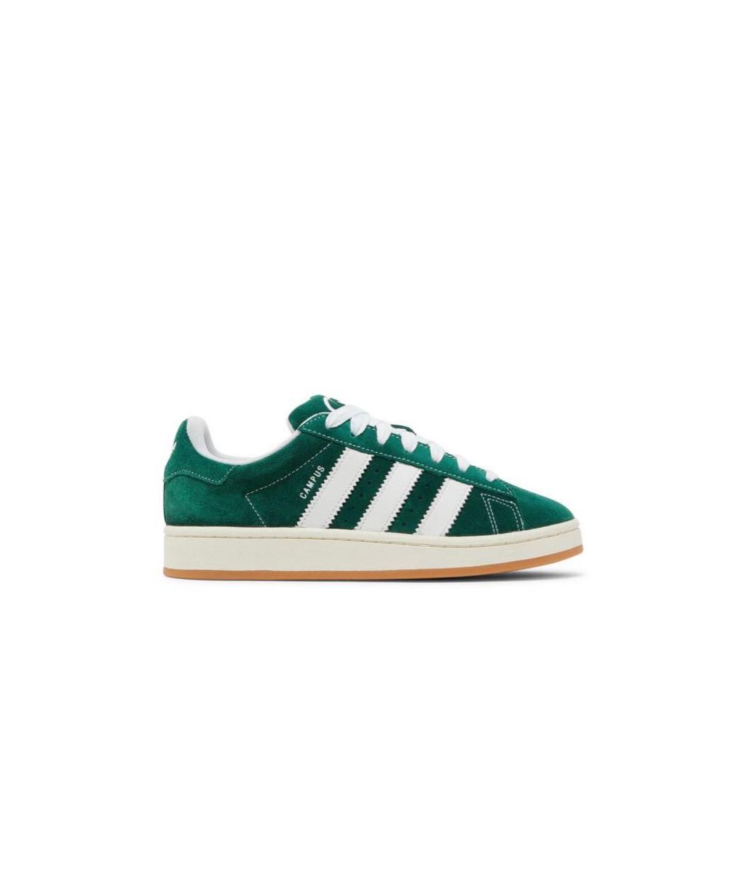 ADIDAS Зеленые замшевые кроссовки, фото 1