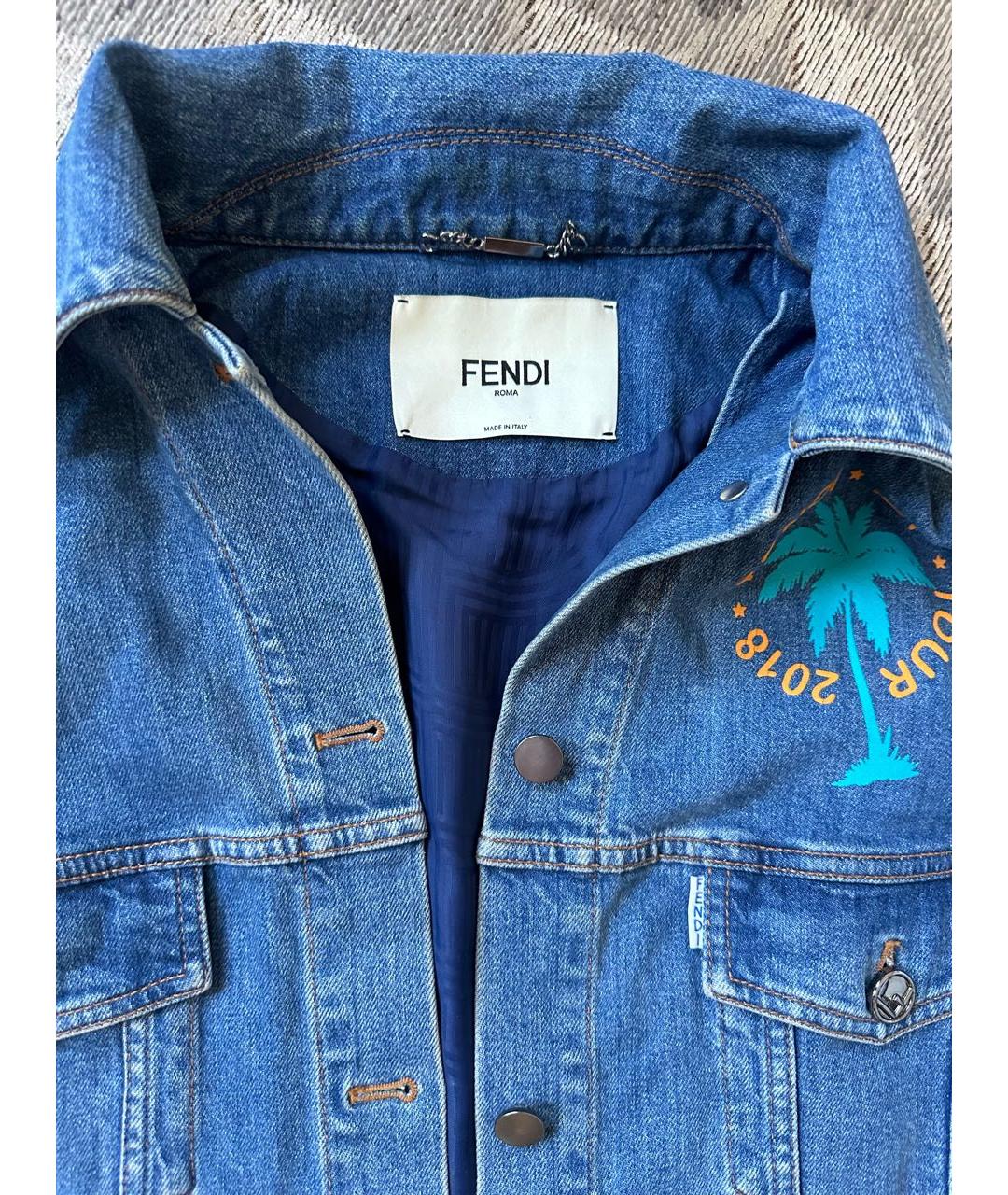 FENDI Синяя деним куртка, фото 2