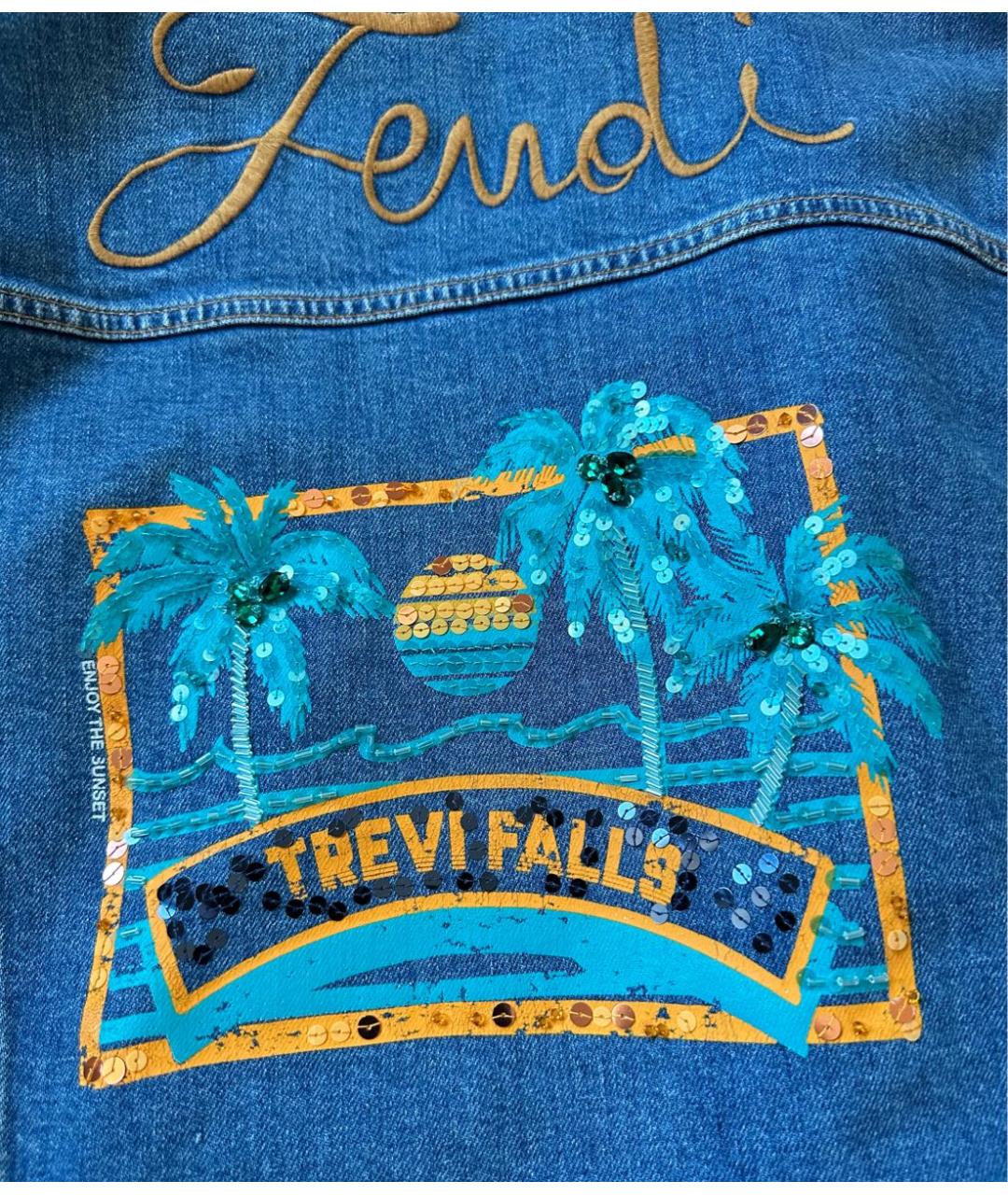 FENDI Синяя деним куртка, фото 5