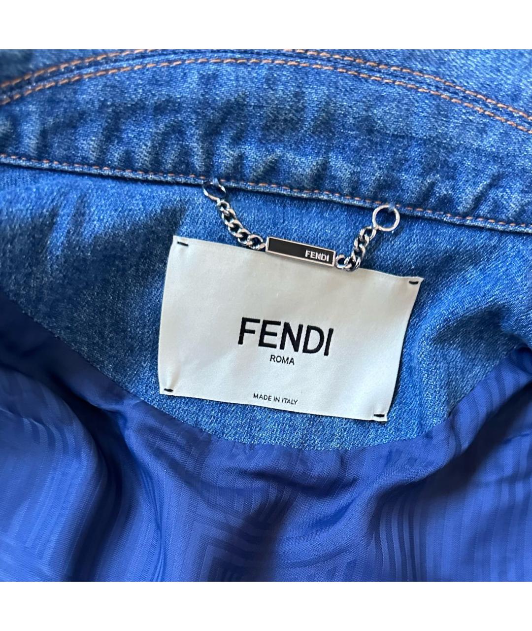 FENDI Синяя деним куртка, фото 6