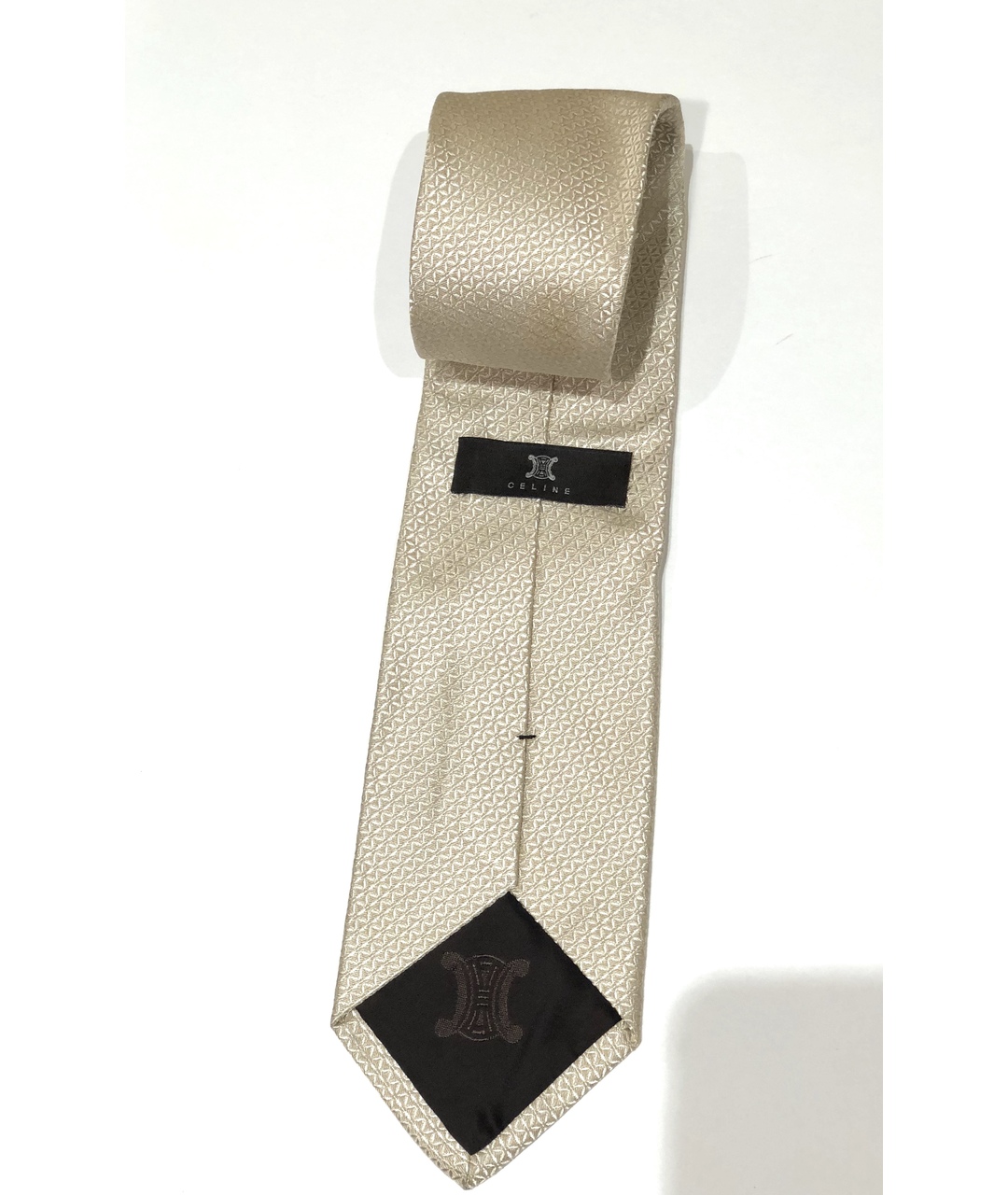 CELINE PRE-OWNED Белый шелковый галстук, фото 2