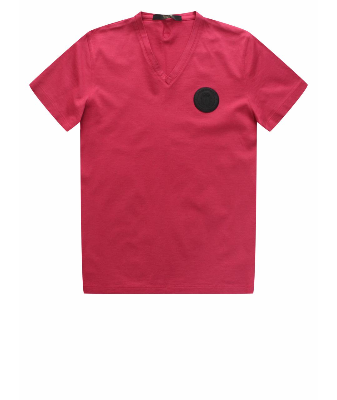 BILLIONAIRE Бордовая хлопковая футболка, фото 1