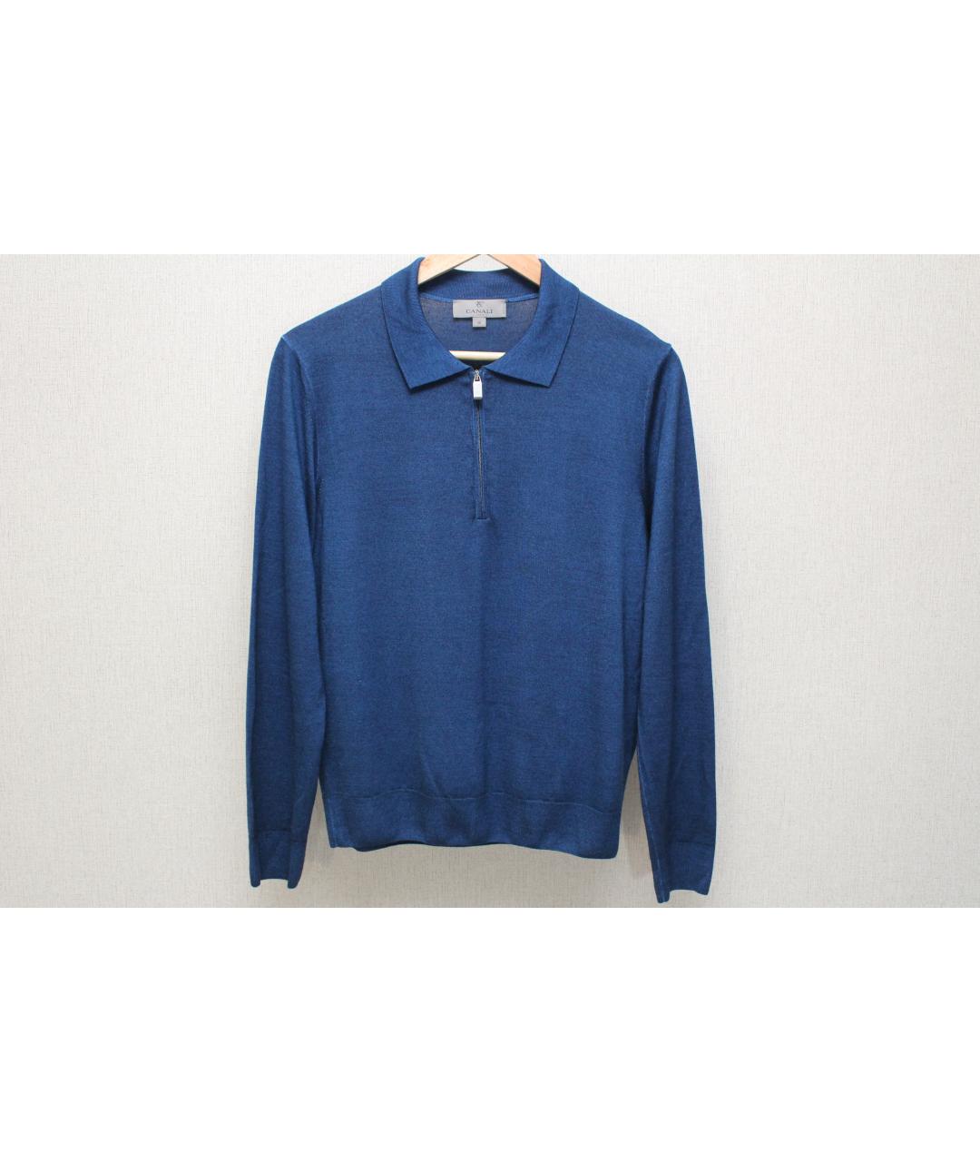 CANALI Синий шерстяной джемпер / свитер, фото 2