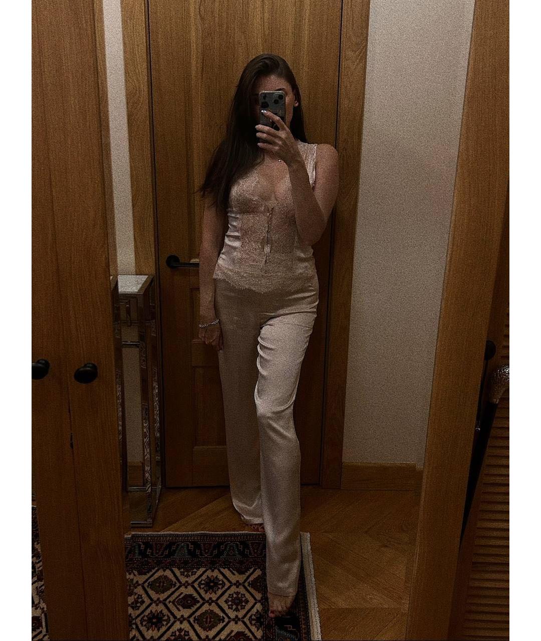 TOM FORD Розовые шелковые прямые брюки, фото 3