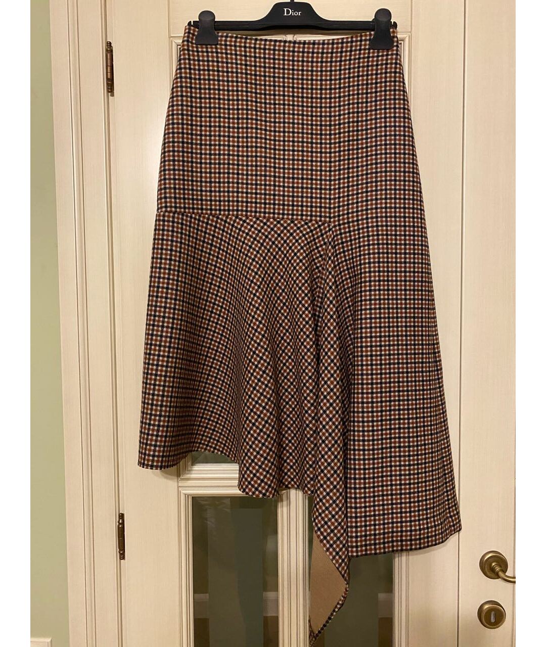 BALENCIAGA Бордовая шерстяная юбка миди, фото 6