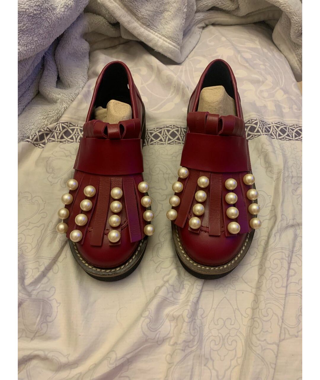 MARNI Бордовые кожаные ботинки, фото 6
