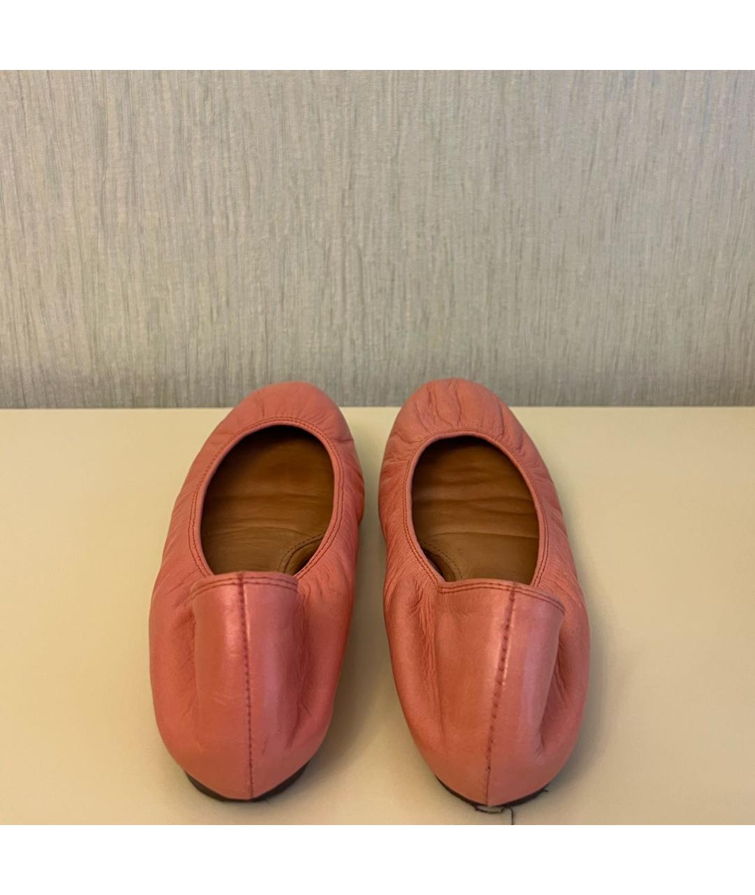 LANVIN Коралловые кожаные балетки, фото 3