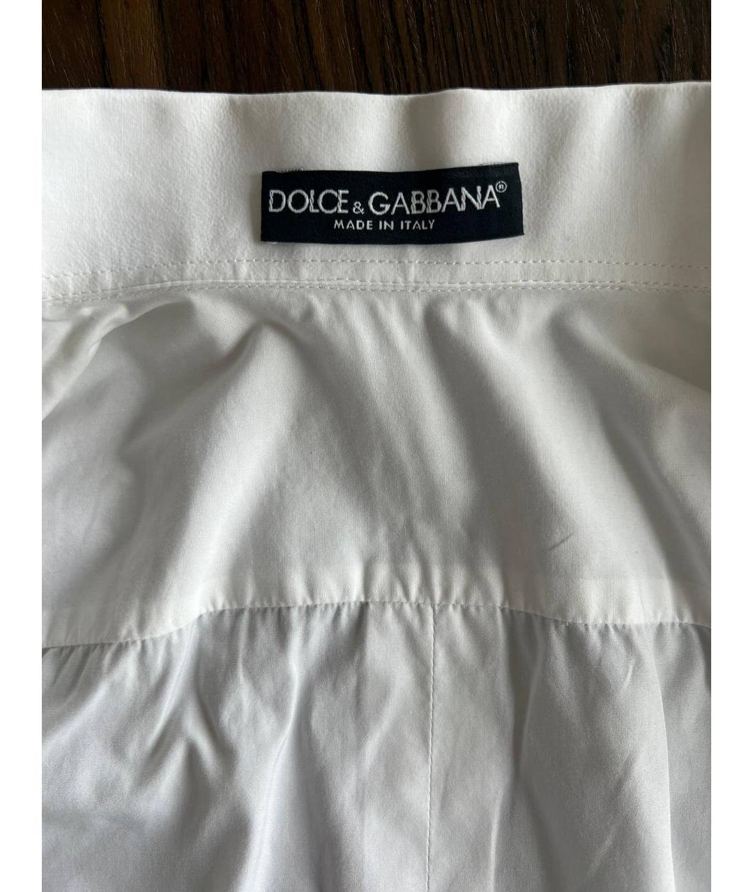 DOLCE&GABBANA Белая хлопковая блузы, фото 8